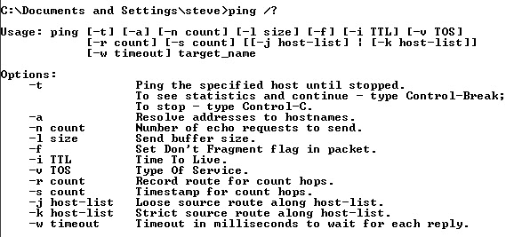 ping-command-switches