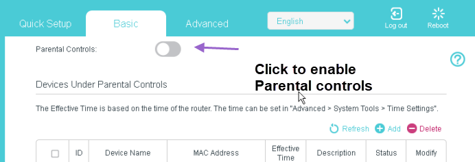 tp-link-parental controls-enable